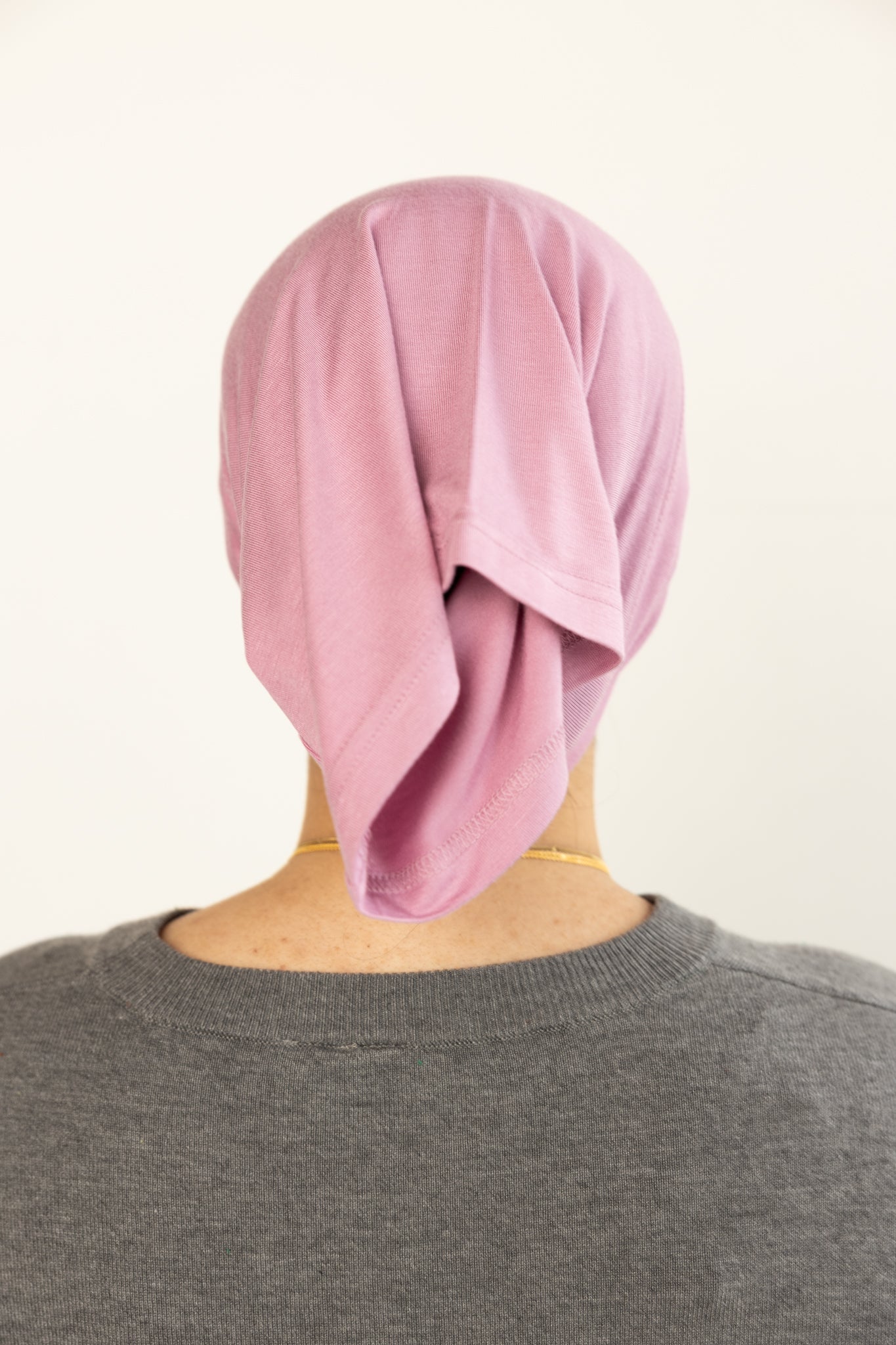 Jersey Under Scarf Tube Cap - Light Blush