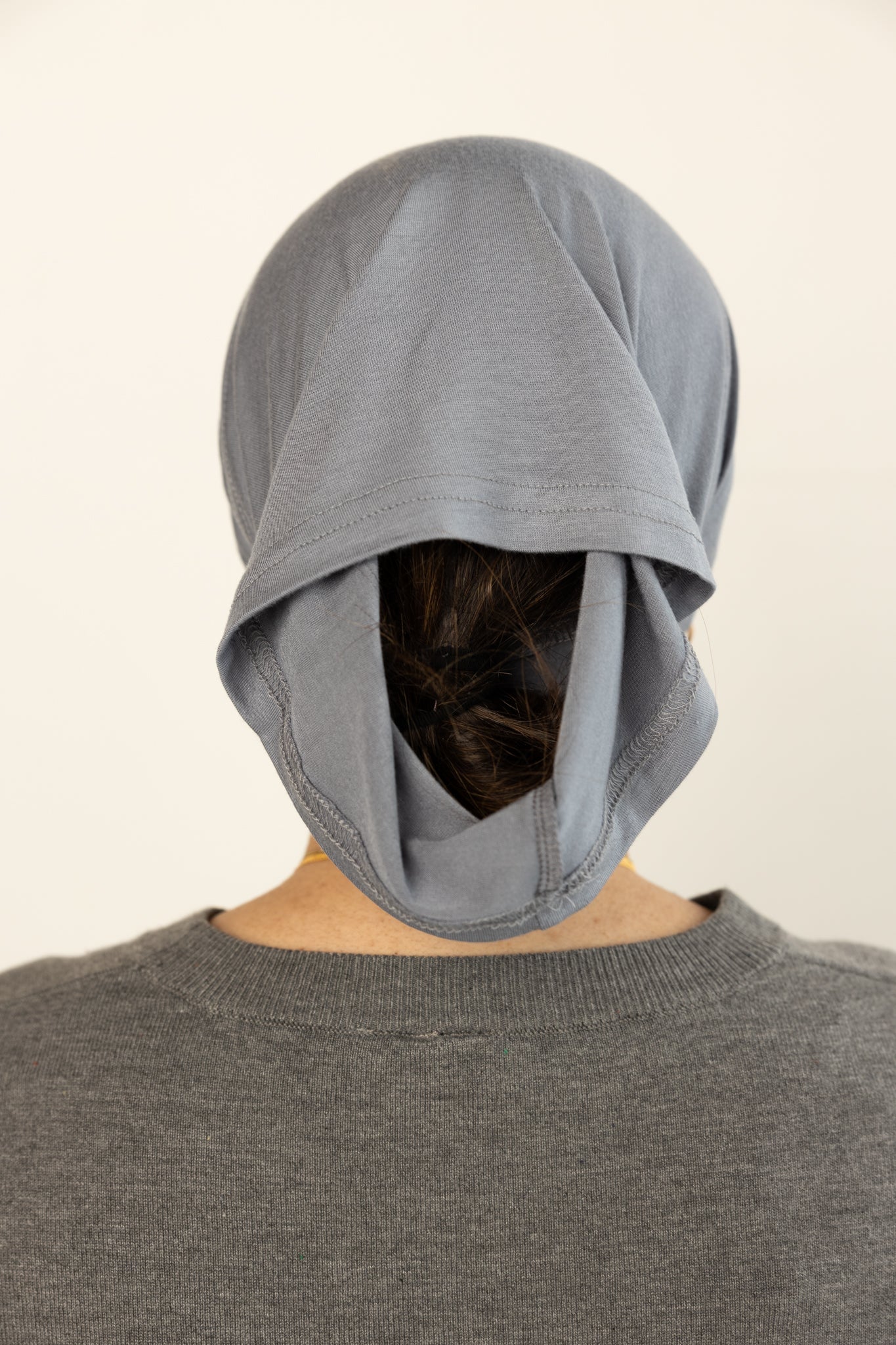 Jersey Under Scarf Tube Cap - Denim Blue