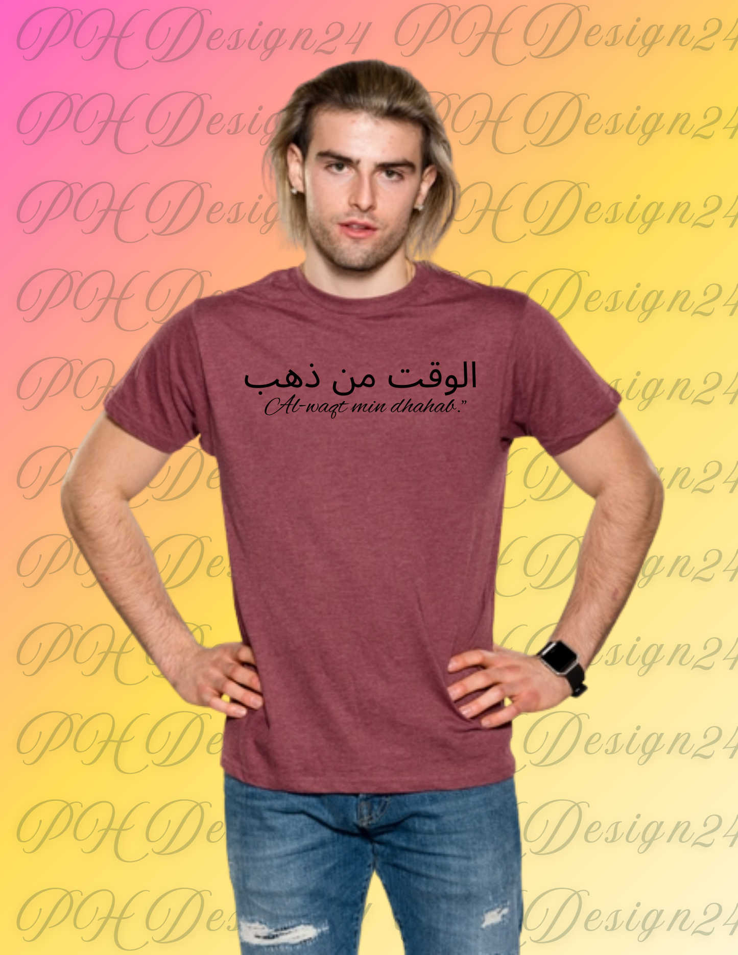 ARABIC CALIGRAPHY-TIME IS GOLD