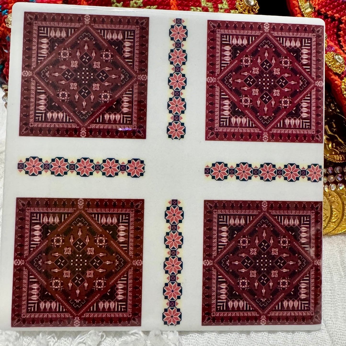 PALESTINE TATREEZ COASTER SET OF 4
