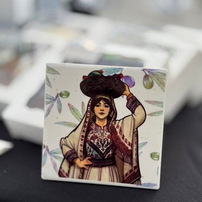 PALESTINIAN WOMEN COASTER SET OF 4