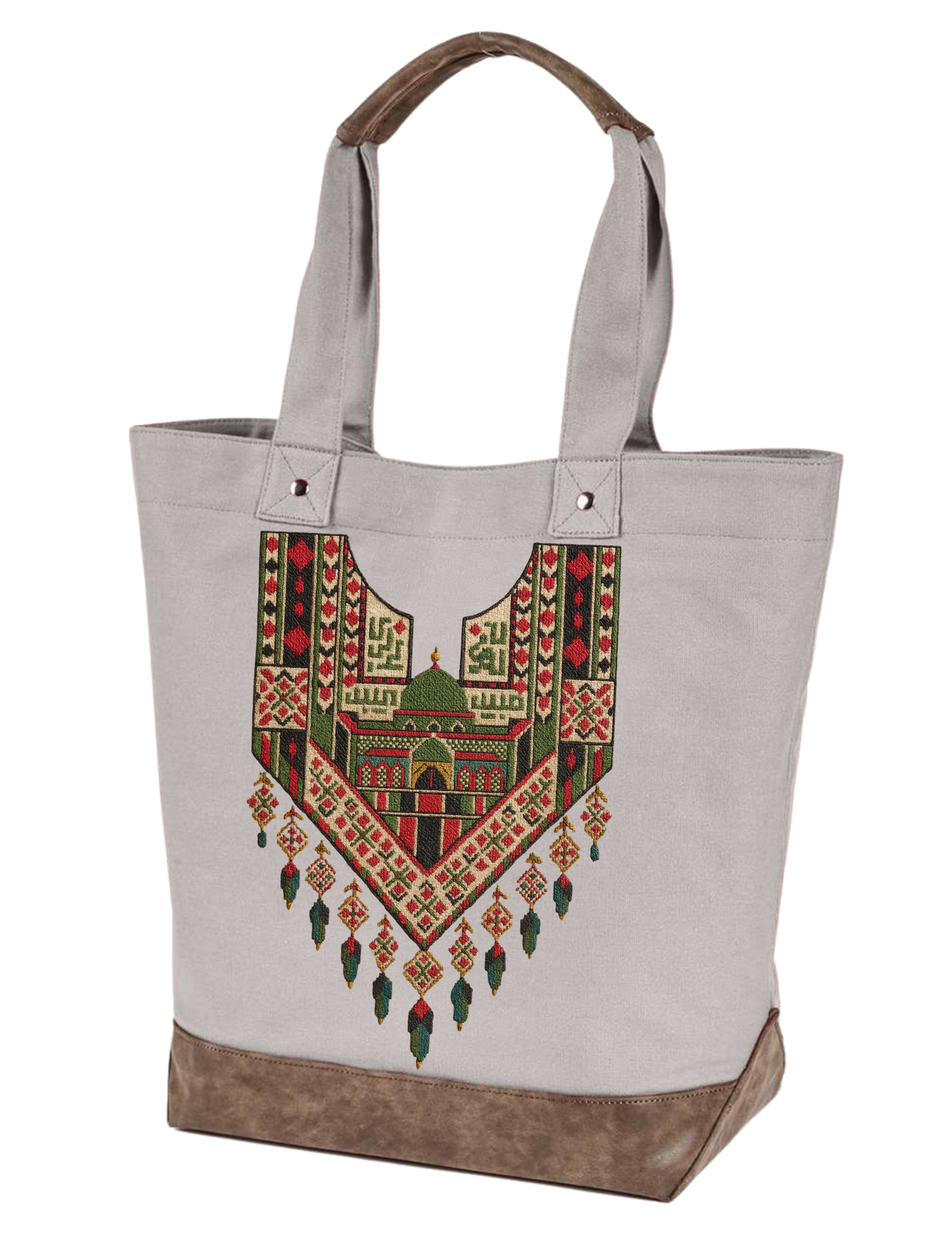 PALESTINE KABBAH EMBROIDERY TOTE BAG