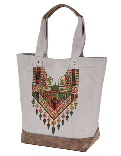 PALESTINE KABBAH EMBROIDERY TOTE BAG