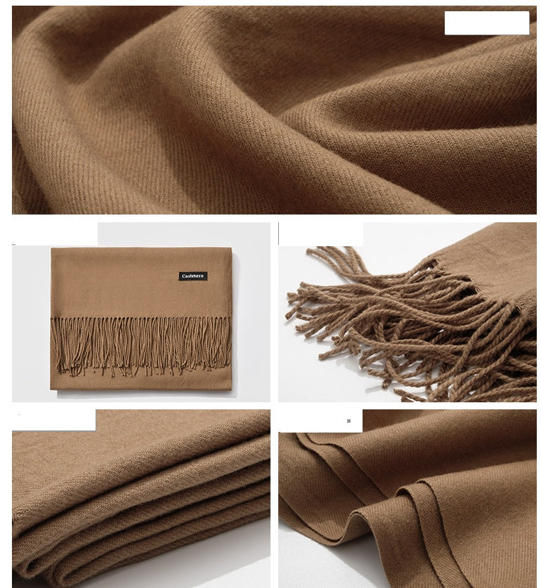 And Winter New Ladies Shawl Monochrome Cashmere Variety Warm Classic Scarf Scarf Scarf