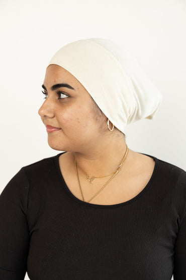 Jersey Under Scarf Tube Cap - Off White