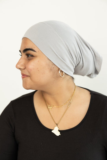 Jersey Under Scarf Tube Cap - Slate Silver