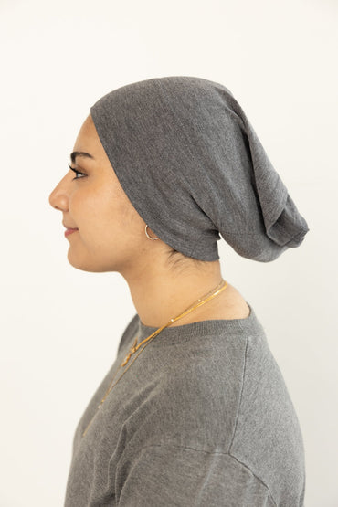 Jersey Under Scarf Tube Cap - Heather Gray