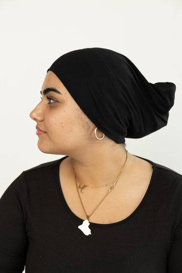 Jersey Under Scarf Tube Cap - Jet Black