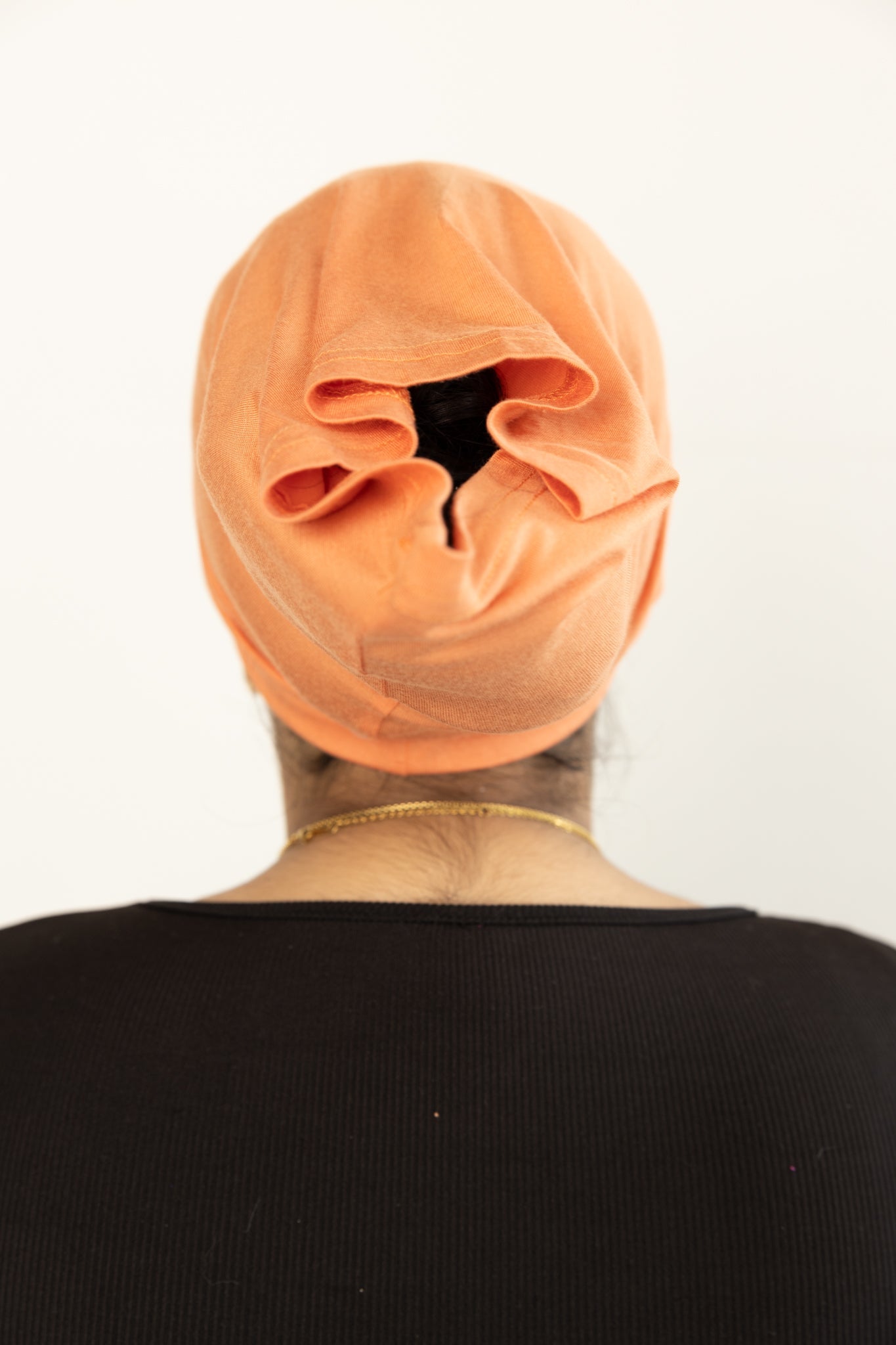 Jersey Under Scarf Tube Cap - Mango Orange