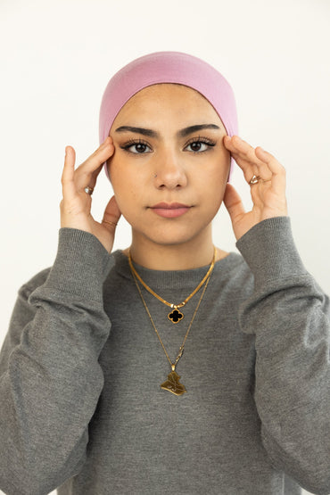 Jersey Under Scarf Tube Cap - Light Blush