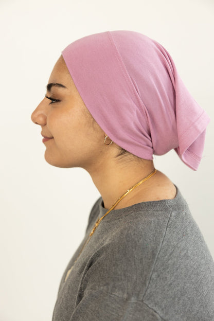 Jersey Under Scarf Tube Cap - Light Blush