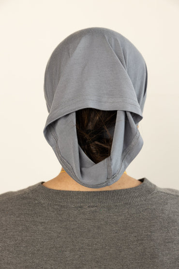 Jersey Under Scarf Tube Cap - Denim Blue
