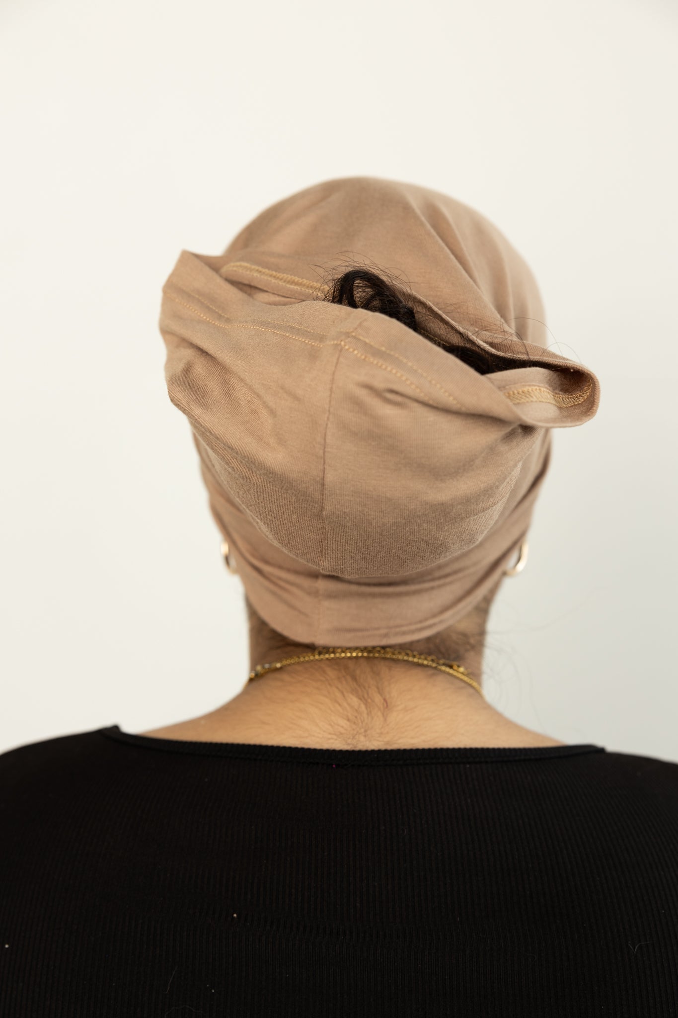 Jersey Under Scarf Tube Cap - Taupe