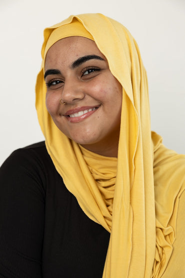 Jersey Hijab - Lemon Yellow