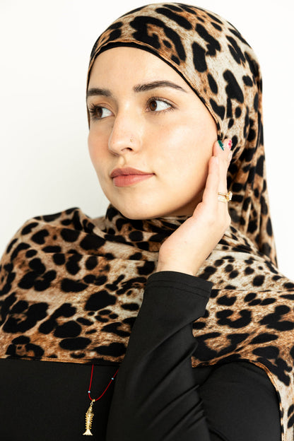 Modal Hijab - Leopard Print