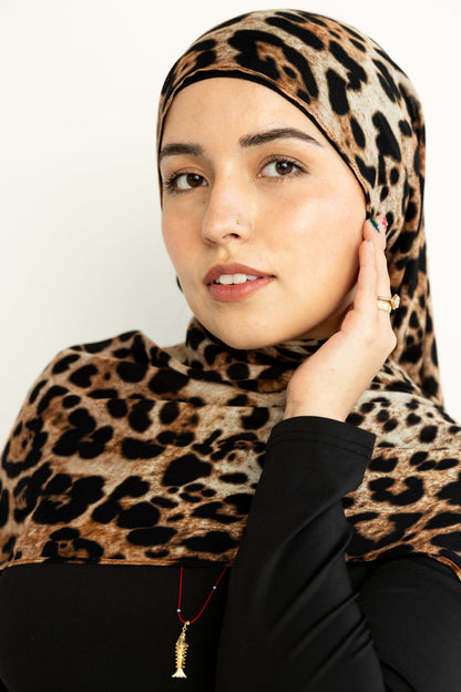 Modal Hijab - Leopard Print