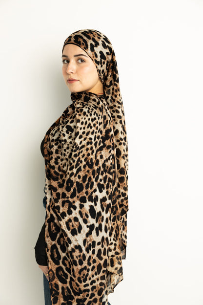 Modal Hijab - Leopard Print