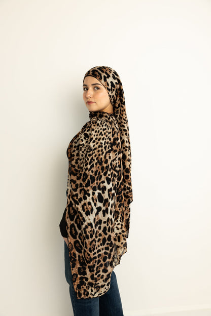 Modal Hijab - Leopard Print