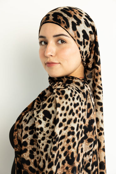 Modal Hijab - Leopard Print