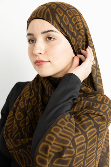 Modal Hijab - Earthy Crocodile