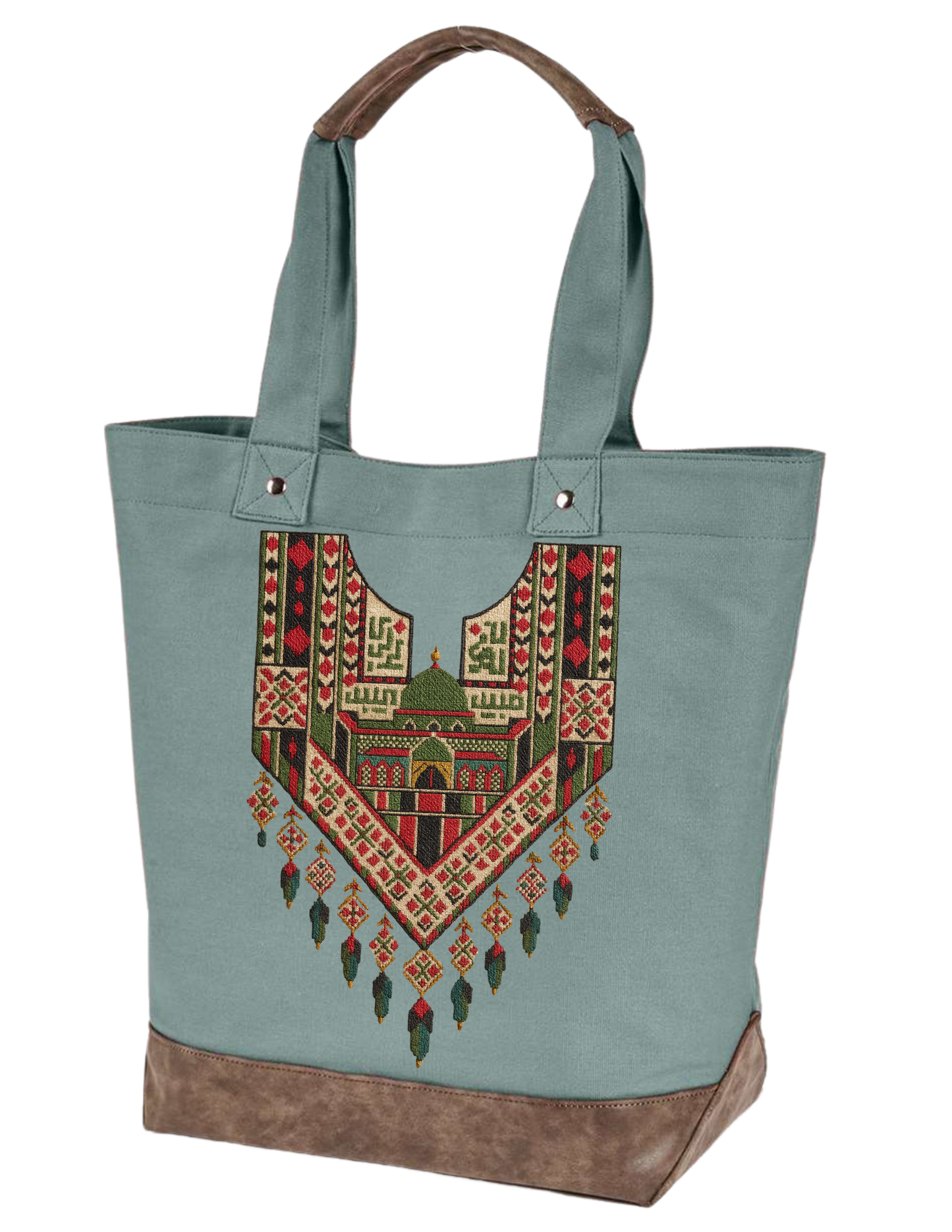 PALESTINE KABBAH EMBROIDERY TOTE BAG