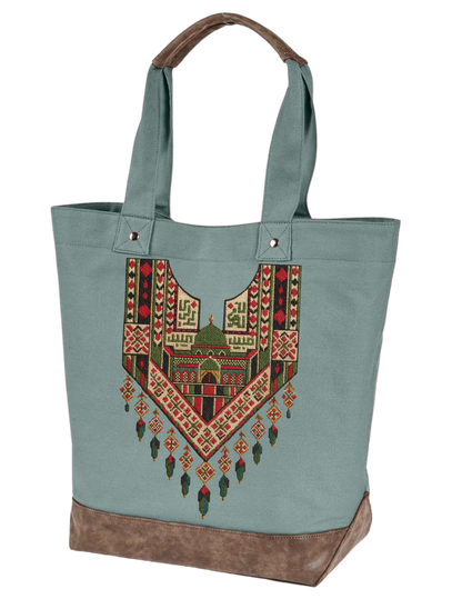 PALESTINE KABBAH EMBROIDERY TOTE BAG