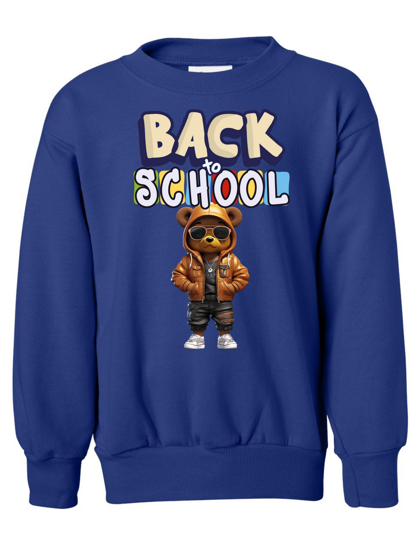 ROYAL BLUE BEAR SWEATSHIRT