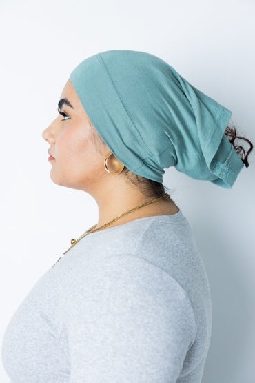 Jersey Under Scarf Tube Cap - Mint Cream