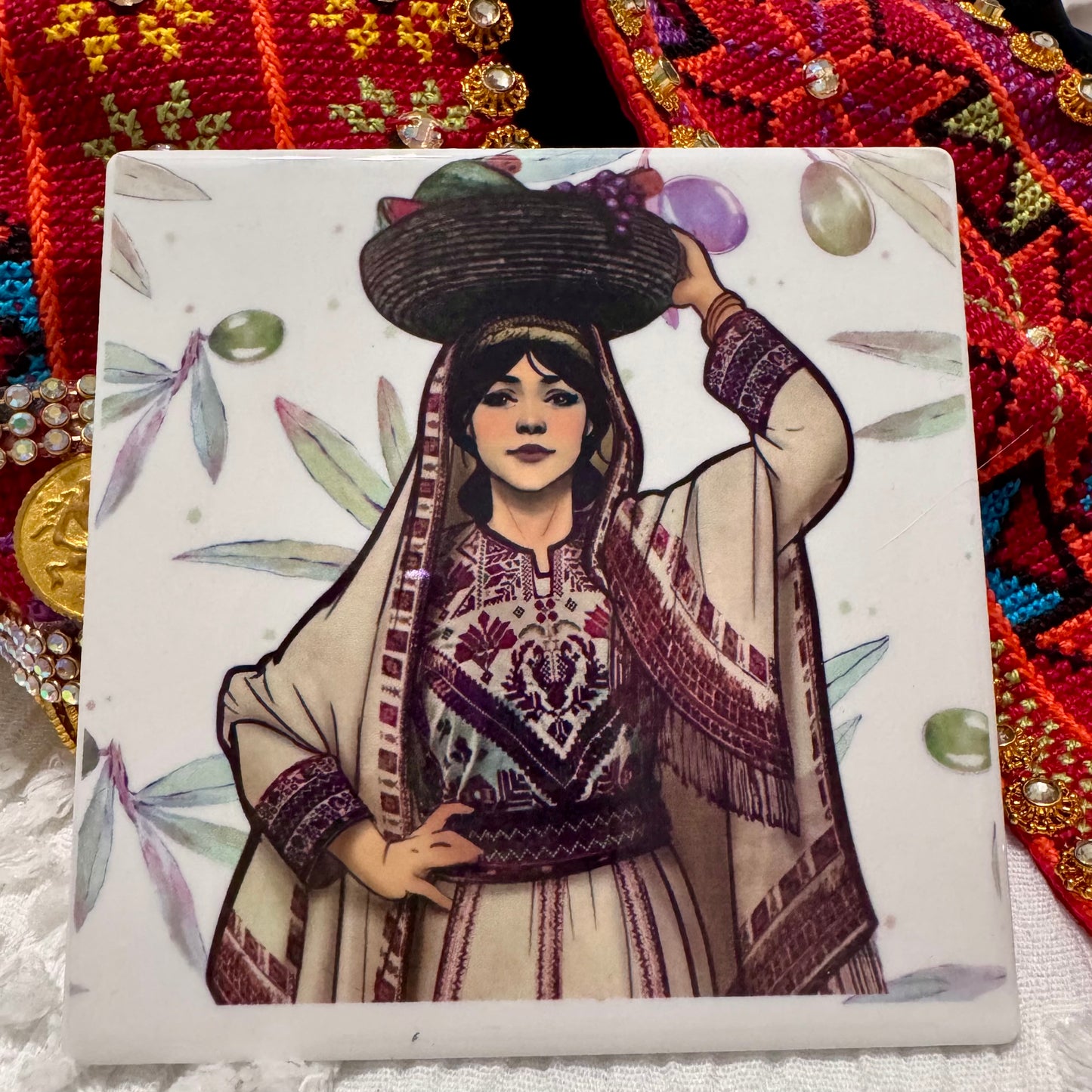 PALESTINIAN WOMEN COASTER SET OF 4