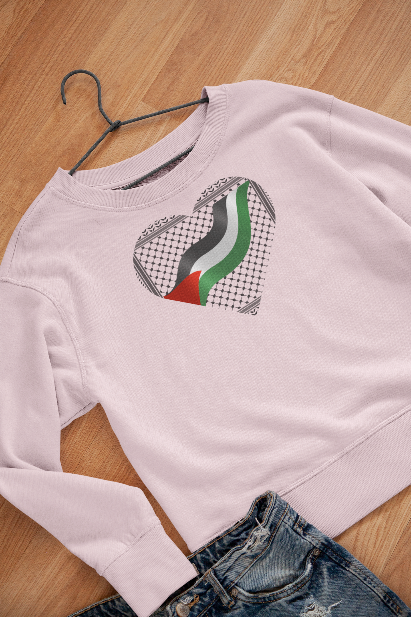 LOVE PALESTINE CREWNECK