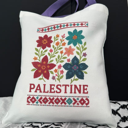 FLOWERS FOR PALESTINE TOTE BAG