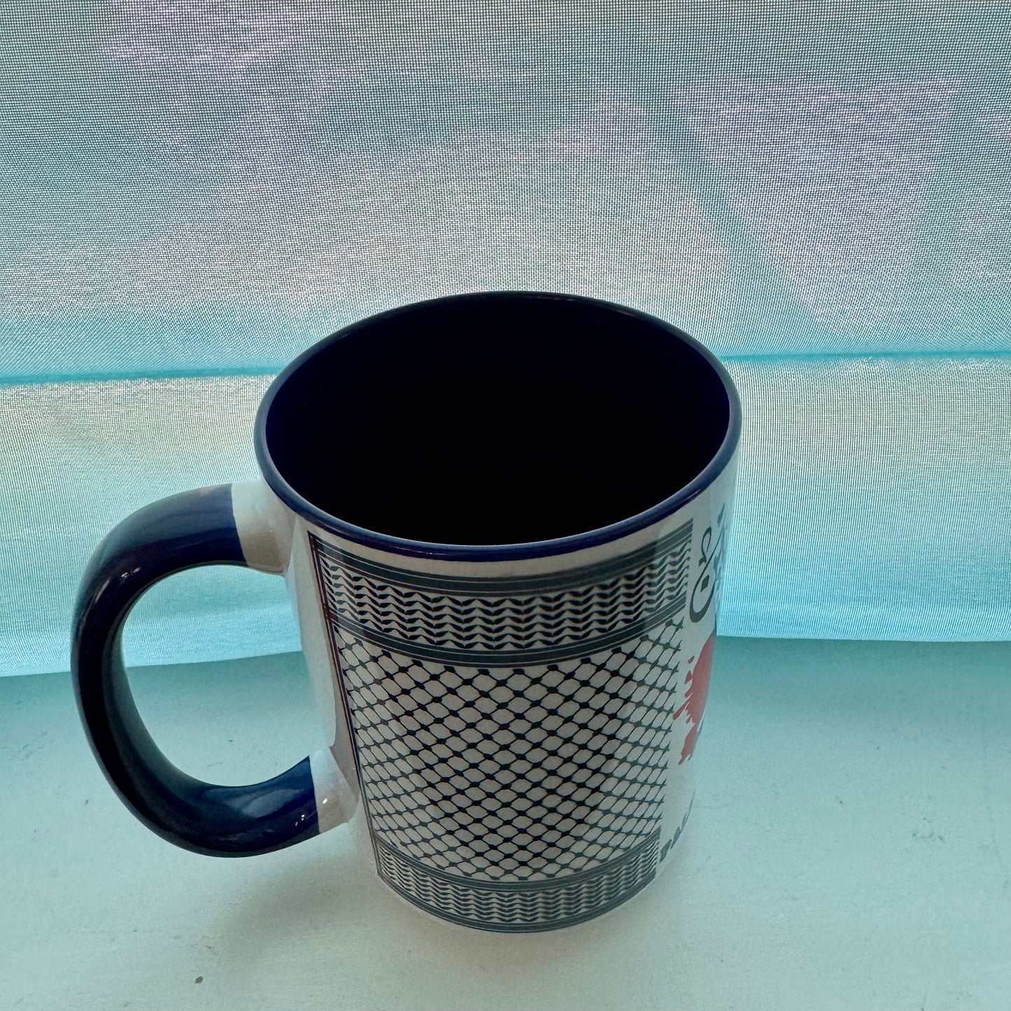 PALESTINE FLAG/KEFFIYEH MUG 15OZ.