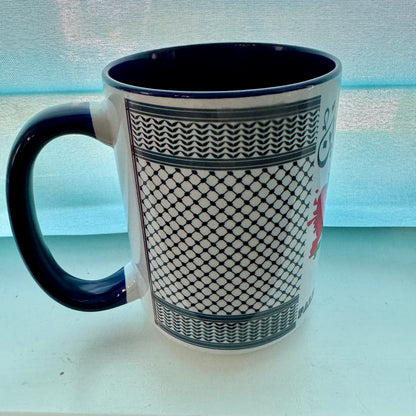 PALESTINE FLAG/KEFFIYEH MUG 15OZ.