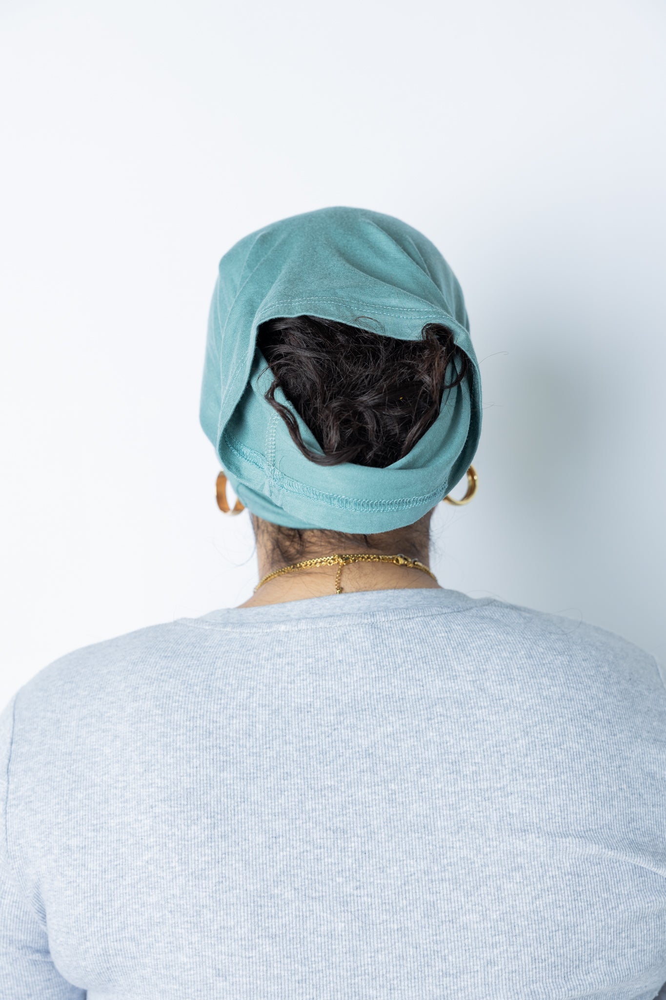 Jersey Under Scarf Tube Cap - Mint Cream