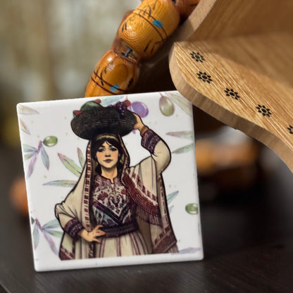 PALESTINIAN WOMEN COASTER SET OF 4