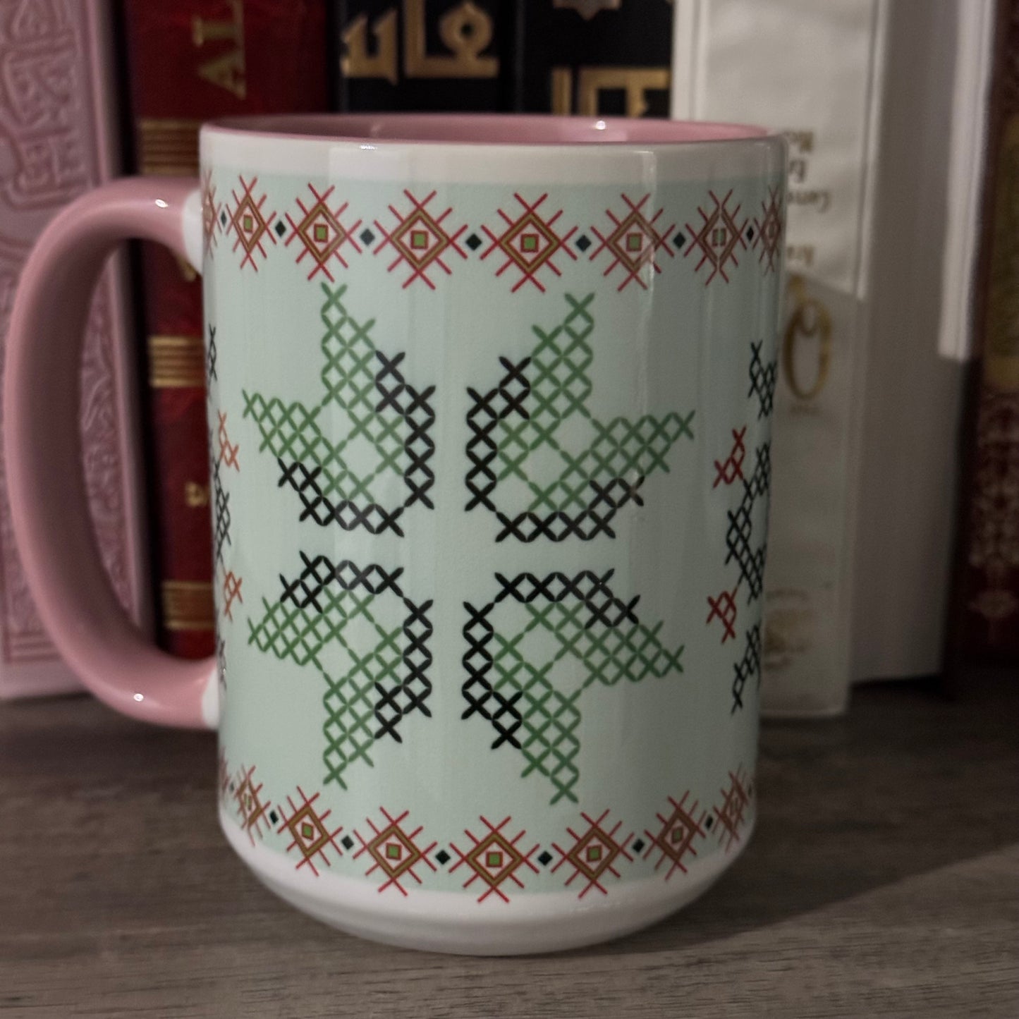 PALESTINE PRINTED TATREEZ 15OZ. MUG