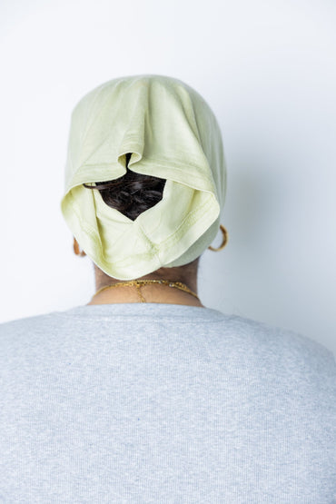 Jersey Under Scarf Tube Cap - Lime Cream