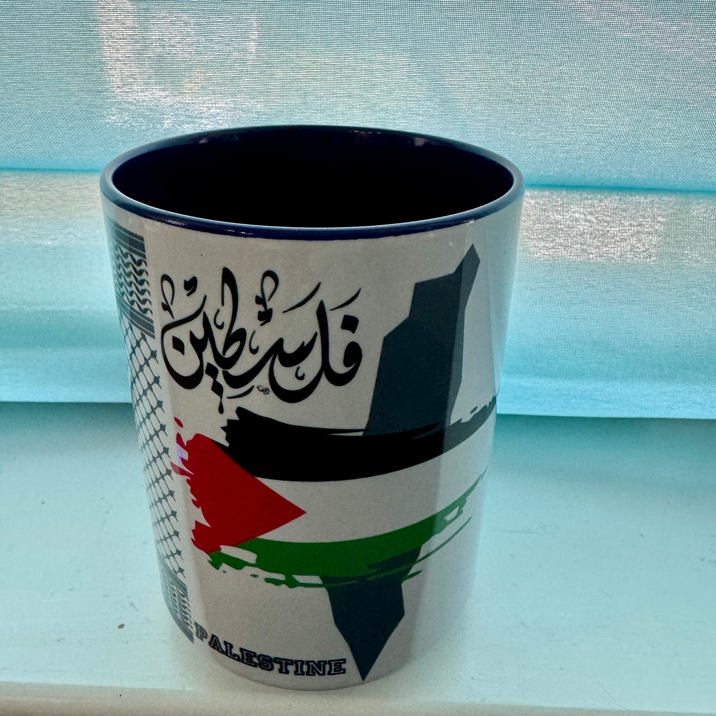 PALESTINE FLAG/KEFFIYEH MUG 15OZ.