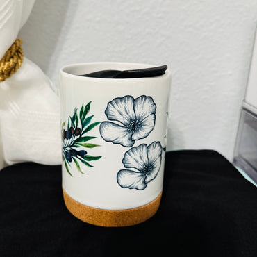 POPPY FLOWER MUG - PALESTINE TRADITIONAL FLOWER