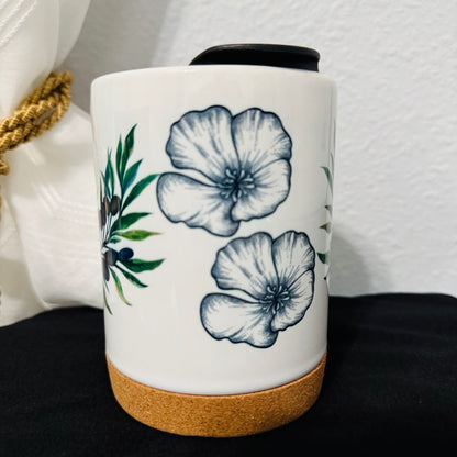 POPPY FLOWER MUG - PALESTINE TRADITIONAL FLOWER