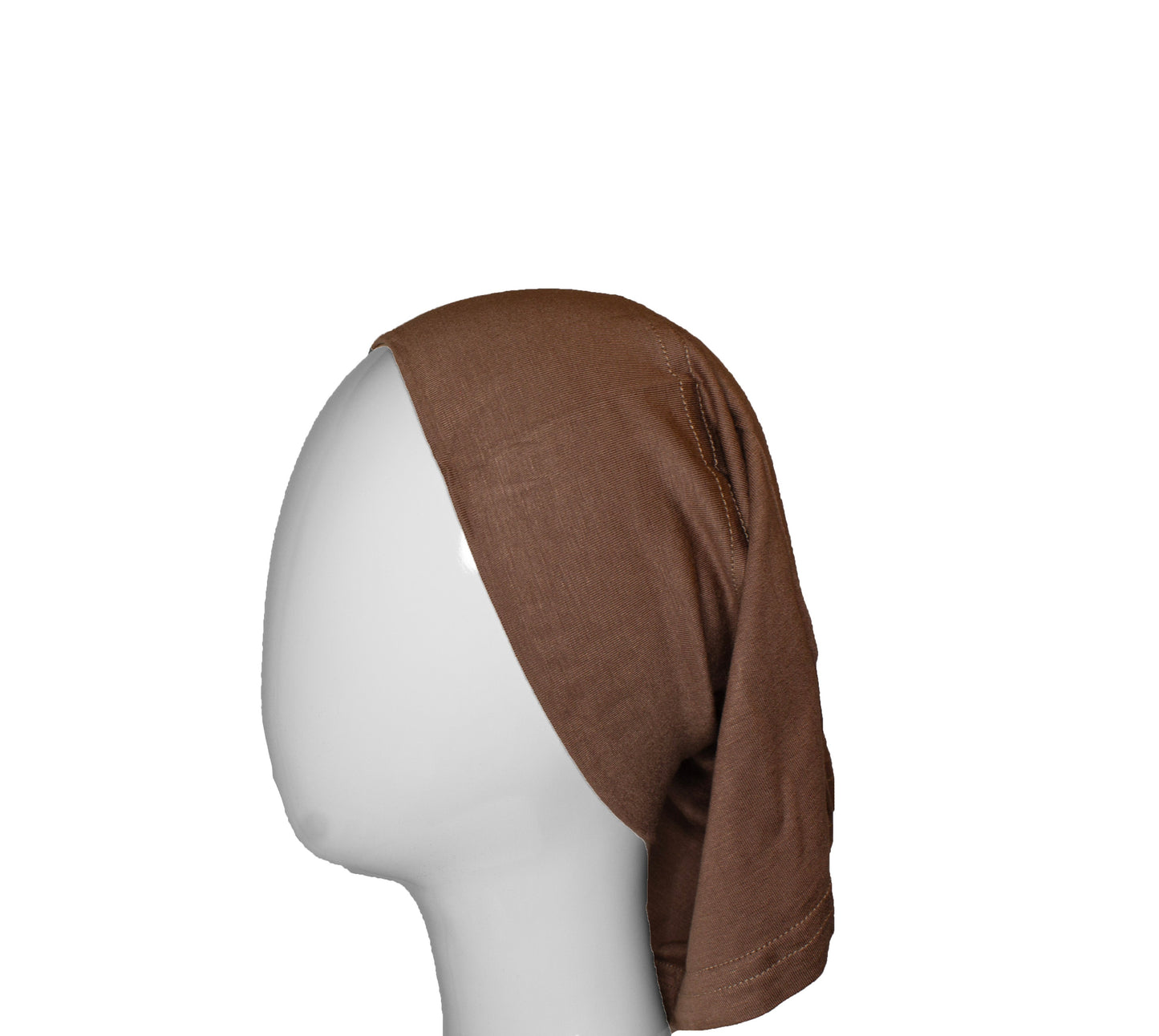 Jersey Under Scarf Tube Cap - Mocha Brown