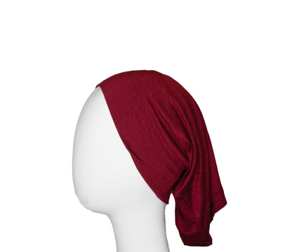 Jersey Under Scarf Tube Cap - Deep Maroon