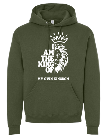 MILITARY GREEN I AM THE KING HOODIE