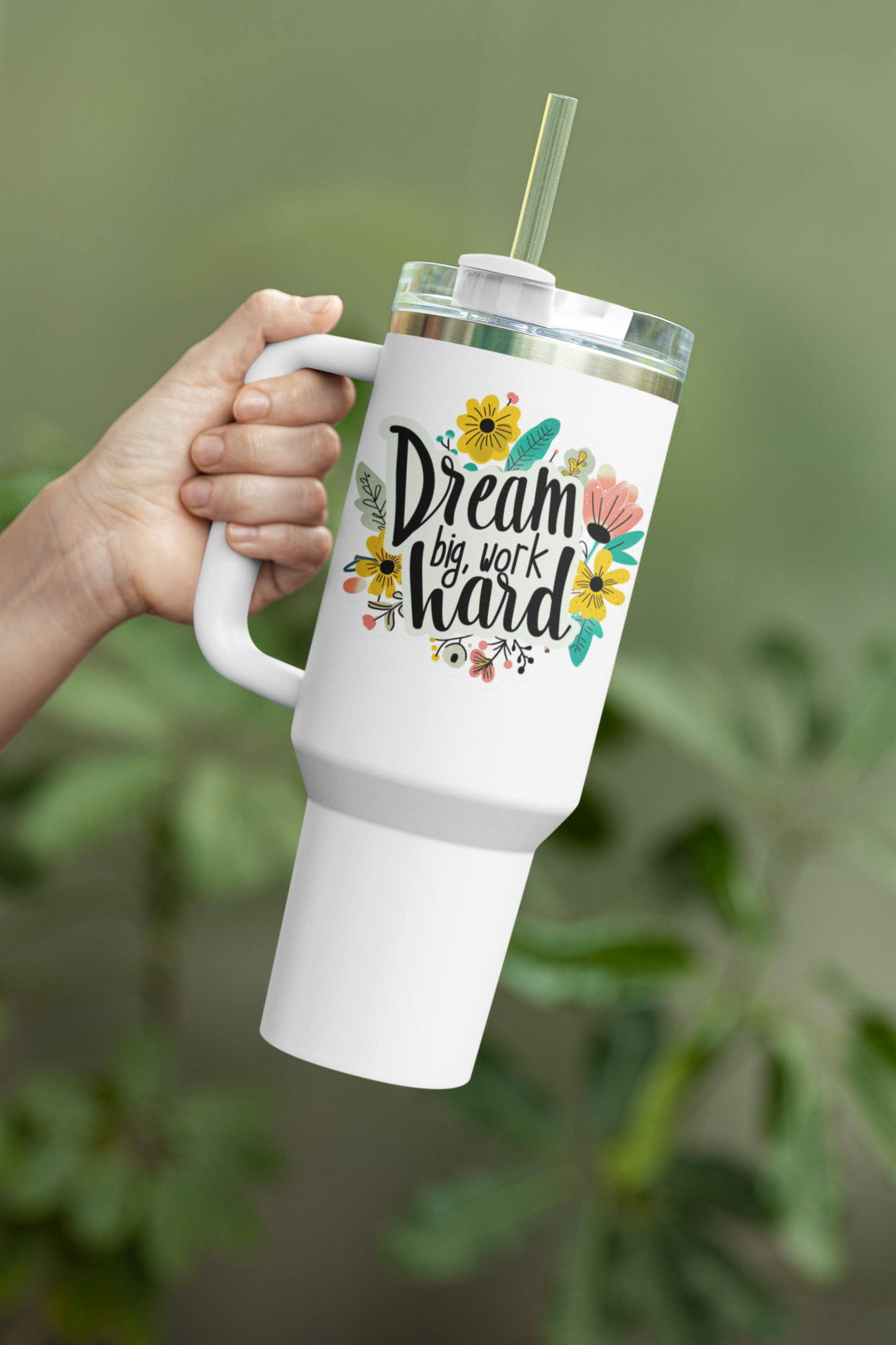 DREAM BIG WORK HARD 40OZ. METAL TUMBLER