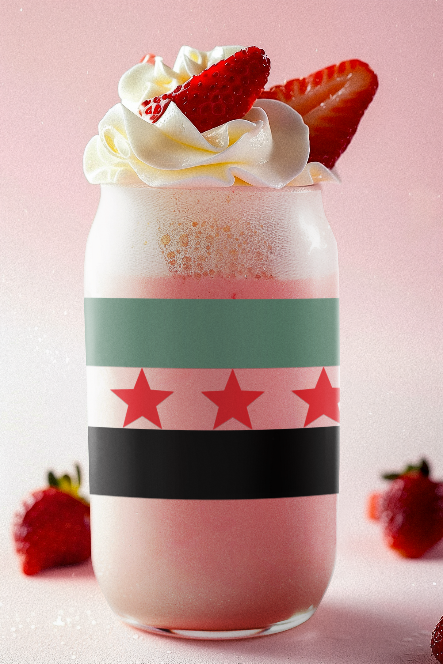 Syria Flag 20oz. Frosted Glass Tumbler